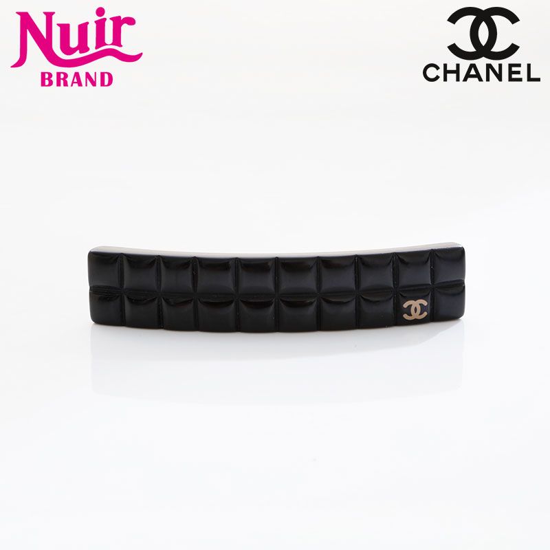 シャネル　バレッタ　チョコバー　ブラック　レディース CHANEL シャネル ヘアアクセサリー ココマーク チョコバー
