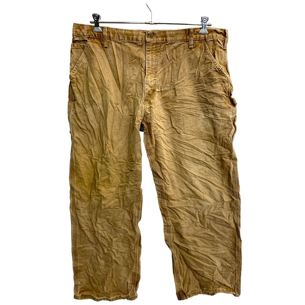 Carhartt ワークパンツ W40 カーハート ダック ペインターパンツ ブラウン コットン 古着卸 アメリカ仕入 2405-576