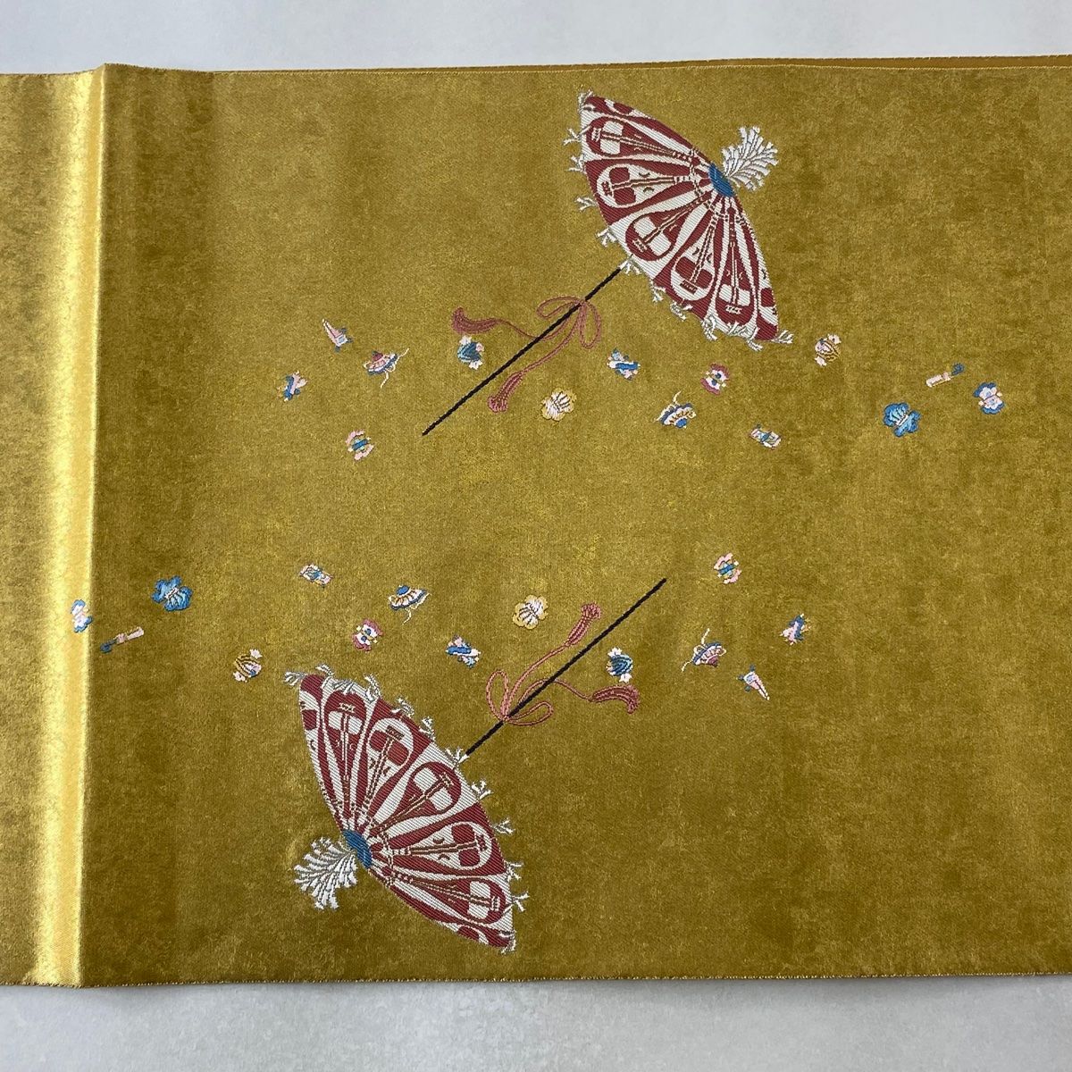 長嶋成織物瀞本金袋帯 袋帯 未使用 正絹 本金箔 瀞金錦 西陣 長嶋成織物 正倉院 鏡裏の調