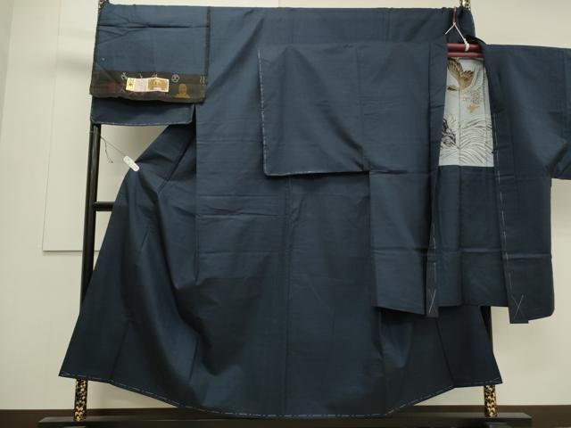 ● 平和屋着物●男性 本場大島紬 アンサンブル 100亀甲 総詰め キングサイズ 正絹 CAAS0087th