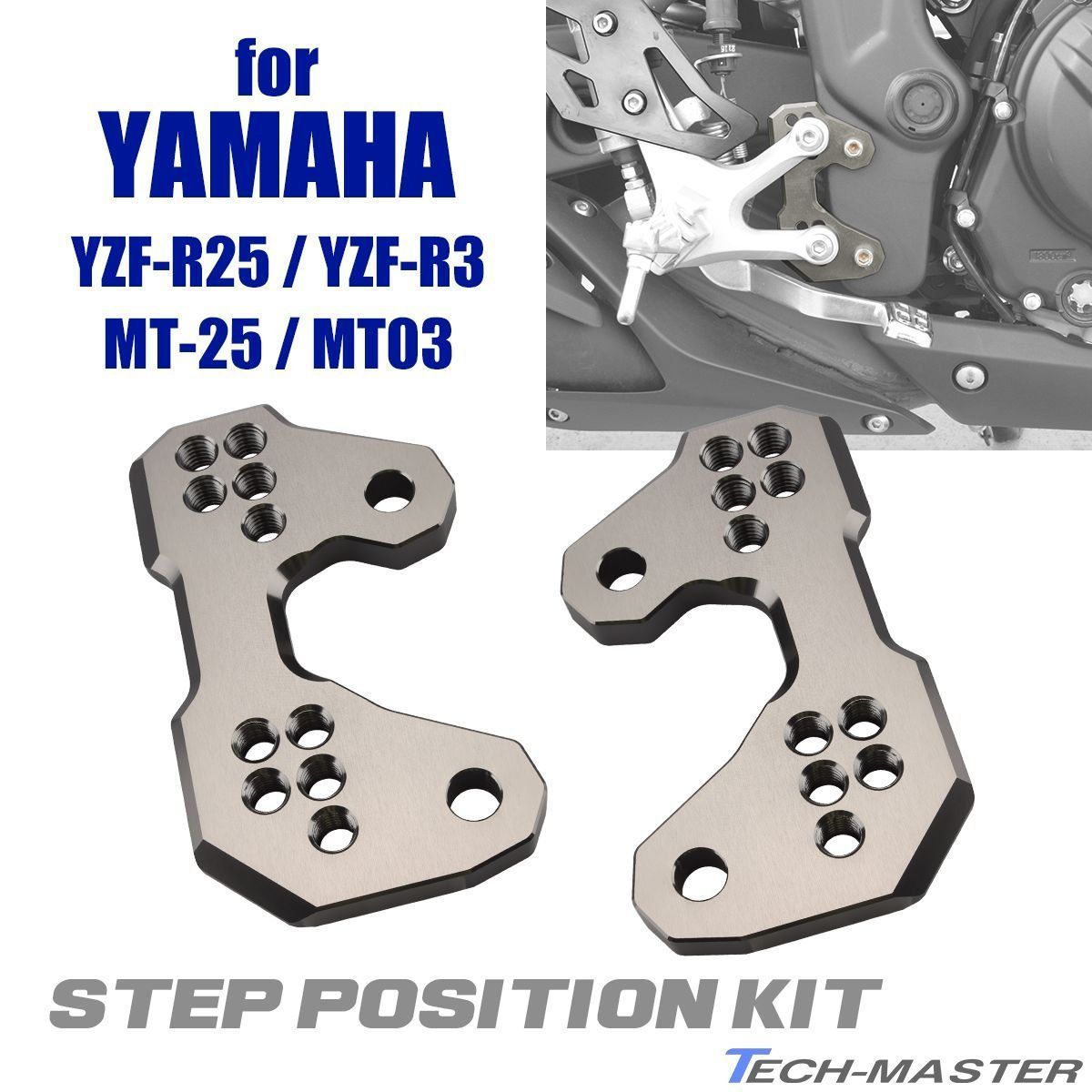 YZF-R25 MT-25 YZF-R3 MT-03 ステップ ポジションキット バック