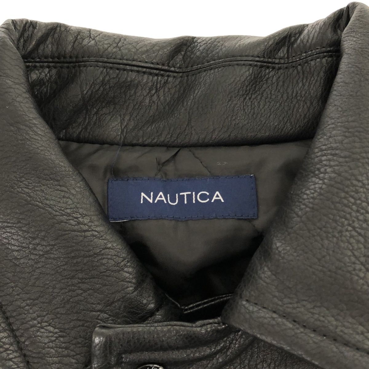 NAUTICA/ノーティカ Vegan Leather Insulated Blouson ロゴ刺繍フェイクレザージャケット 233-1574  ブラック L - メルカリ