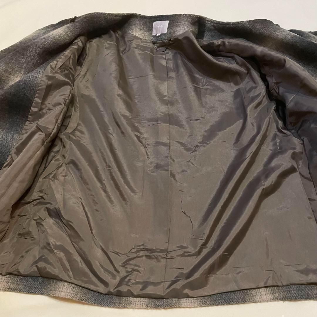 自由区 ウールノーカラーコート