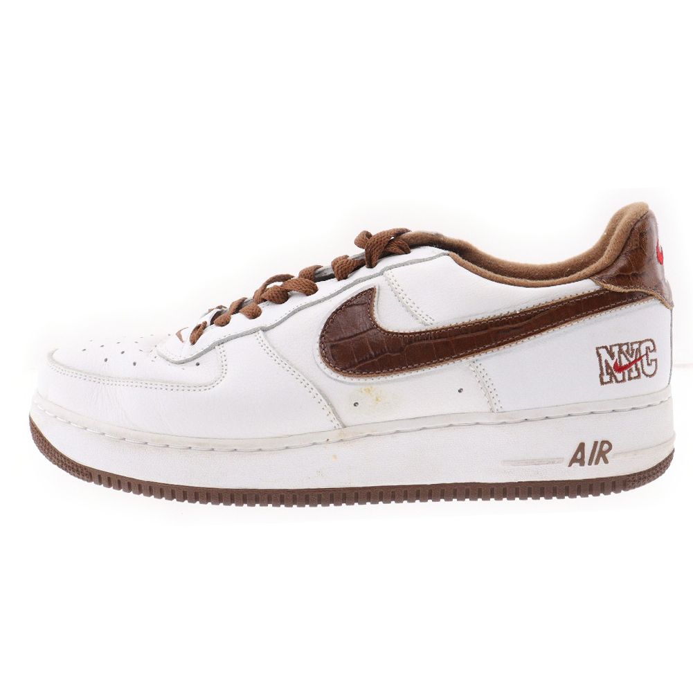 NIKE (ナイキ) 【観賞用】2003年製 】AIR FORCE 1 LOW NYC エアフォース1 ニューヨークシティ ローカットスニーカー シューズ ブラウン/ホワイト US12/30cm 306509-121