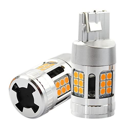 T20シングル (アンバー) Autart T20 シングル アンバー ウィンカー LED ウィンカーバルブ ウィンカー球 12V ハイフラ防止 抵抗内蔵 7440 冷却ファン搭載 ノイズ対策済み ステルス 車用 2020SMD 無極性 