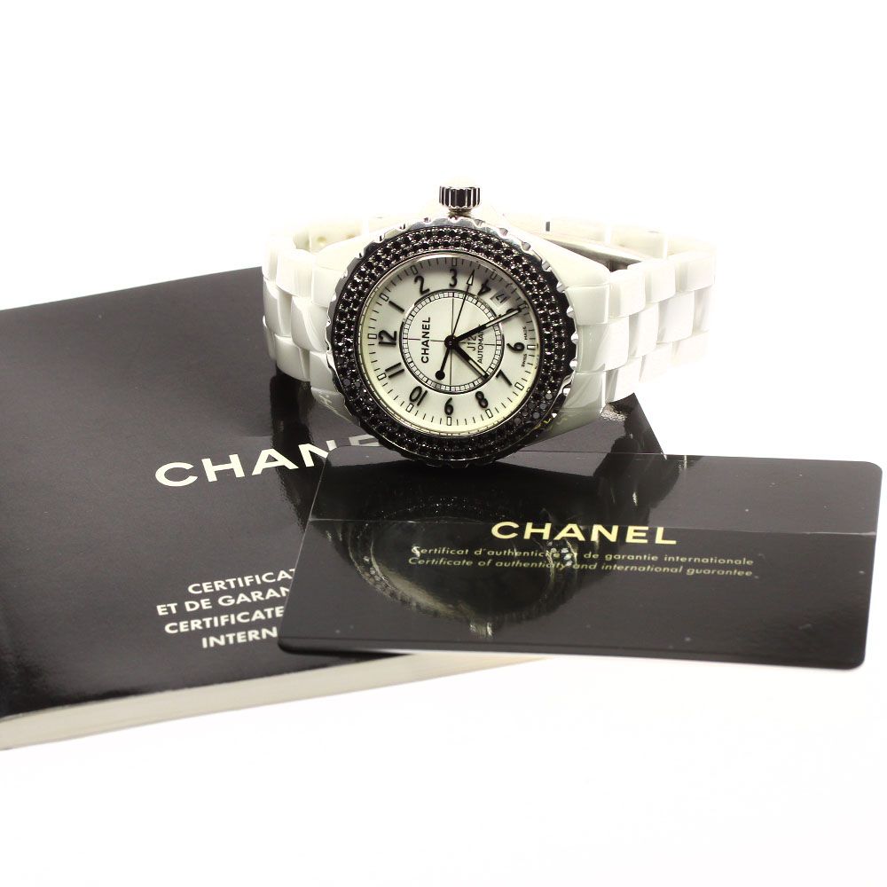 CHANEL シャネル J12 腕時計 ダイヤベゼル レディース - 時計