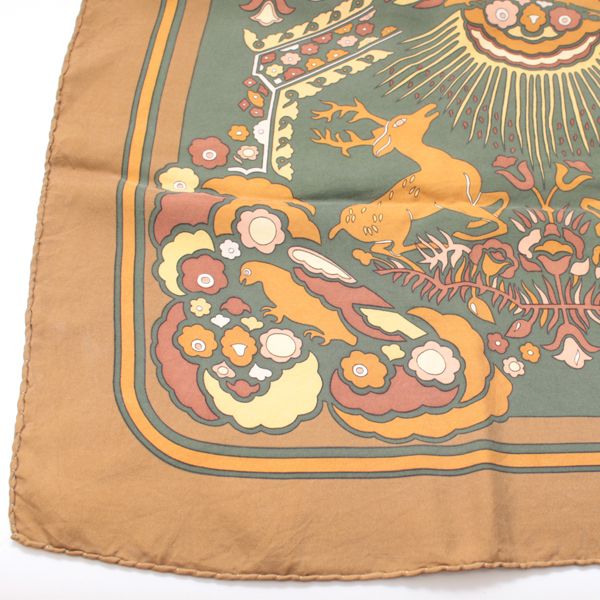 HERMES　エルメス　カレ90　TALLY-HO トナカイ HERMES/エルメス カレ90 tally ho トナカイ スカーフ カーキ