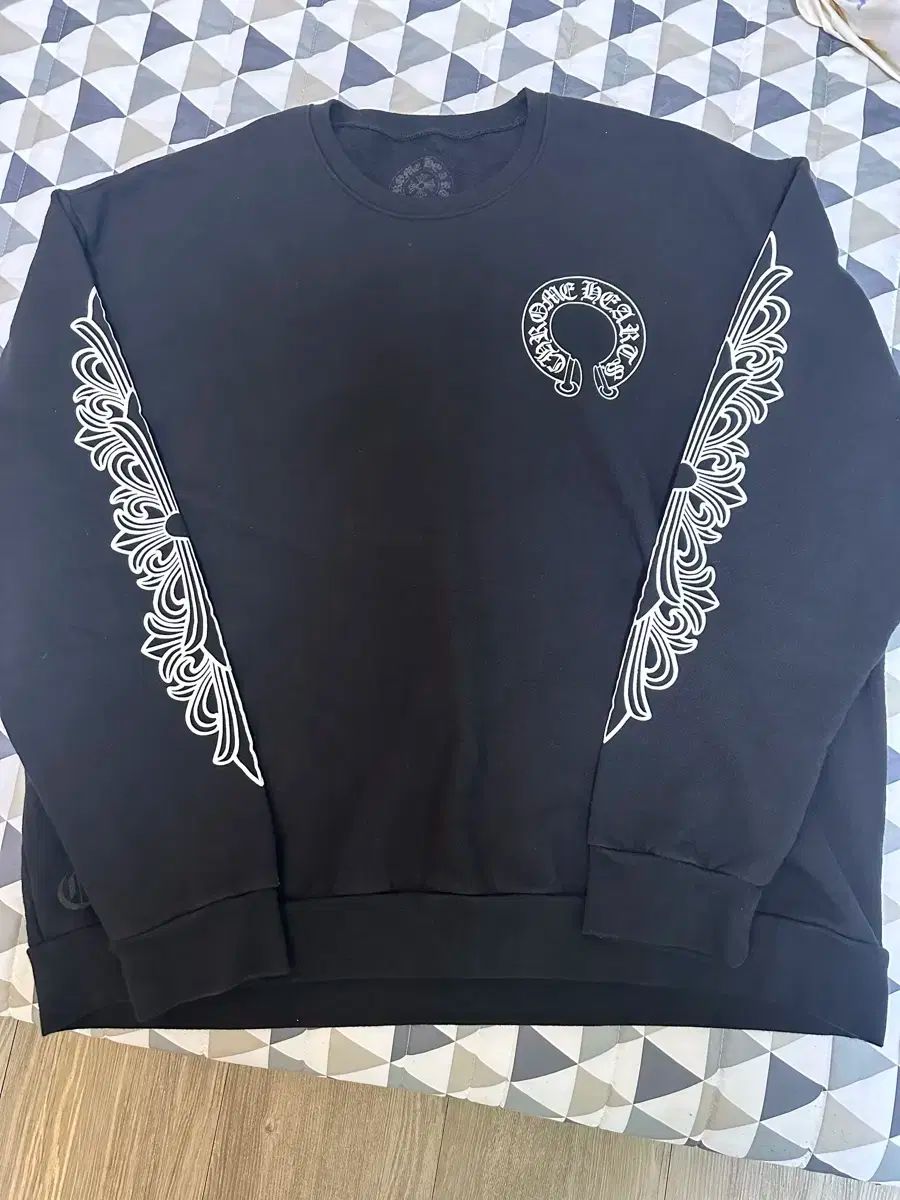 XL CHROME HAEATS クロムハーツ フローラル 馬蹄 パーカー 黒