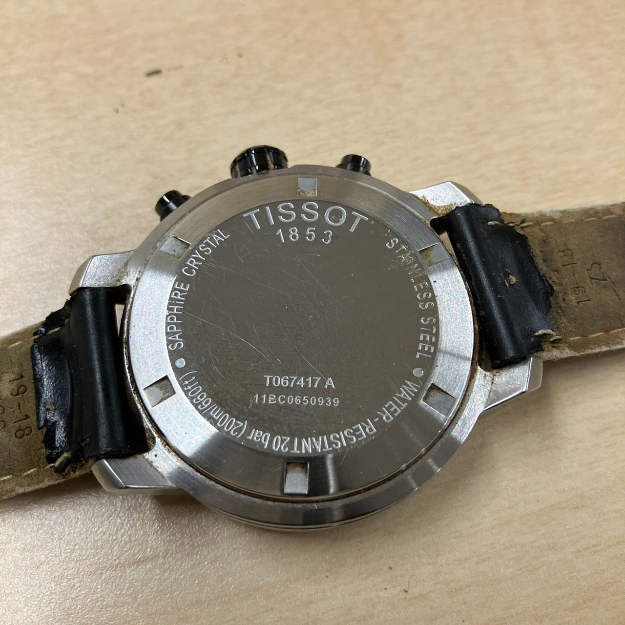 NG409 Q321-NG5-13 TISSOT/ティソ 腕時計 T067417A 箱付き クロノグラフ 不動 クォーツ