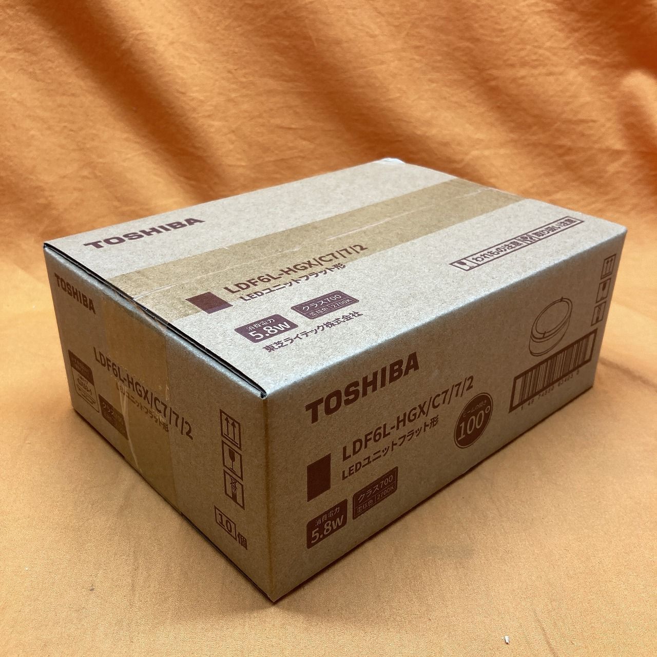 LEDユニットフラット形 10個入 東芝 LDF6L-HGX C7 7 2 電球色 GX53-1