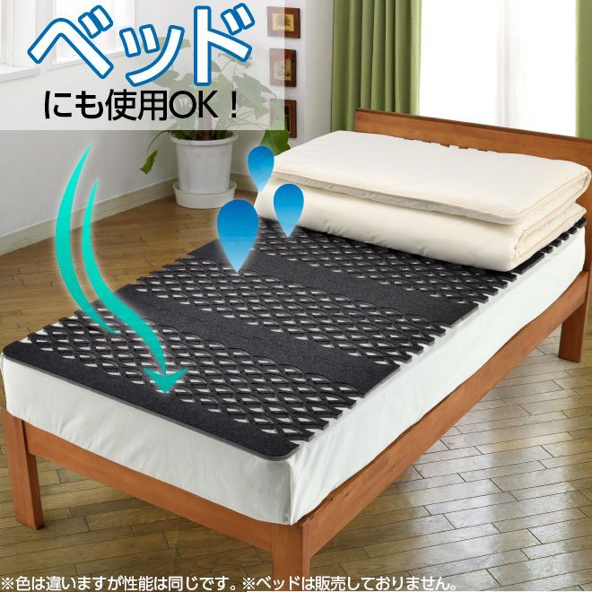 【2個セット】除湿シート マットレス下すのこ型吸湿マット dショッピング |すのこ型吸湿マット エアジョブPLUS ダブル(6