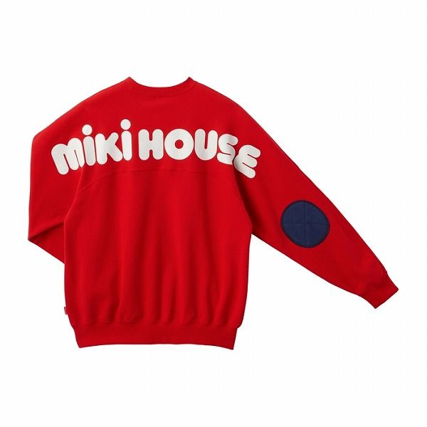 Used MIKIHOUSEミキハウスmen’s背面アーチロゴレッドスウエットM バックロゴトレーナー（スウェット）｜MIKI HOUSE（ミキハウス