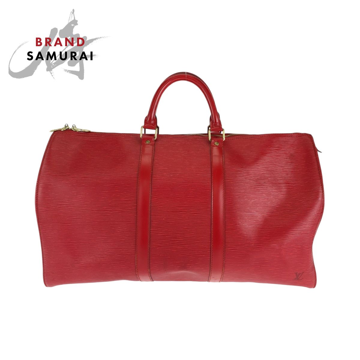 美品 LOUIS VUITTON ルイヴィトン エピ キーポル50 男女兼用 レッド 