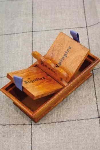 Sajou 木製ボックス Petit panier de rangement pour aiguilles et épingles 保管 収納 ケース フランス メゾンサジュー BOIS_PAN_AIG_EPI