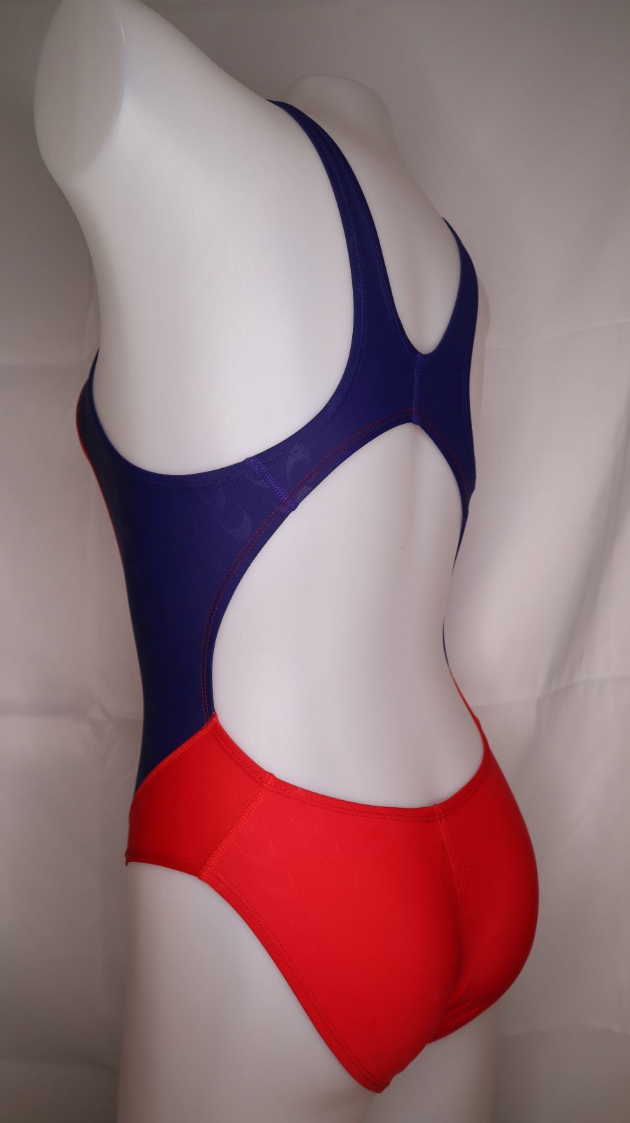 SWIMHXBY 競泳水着 レディース 赤ネイビー 281 S-5XL 【SWIMHXBY