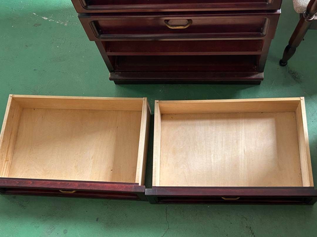 定番ヴィンテージカリモク karimoku 4段チェストブラウンG