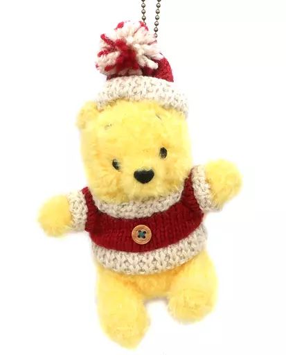 ★激レア★レトロ★ディズニーストア★クリスマス★サンタプーさん★ぬいぐるみバッジ ダッフルコートを着たプーさん！東京ディズニーリゾート 小物・アクセサリー