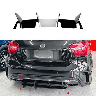 リアバンパー ディフューザー ブラック センター ベンツ Cクラス W205 S205 2015-2020 リア スポイラー カナード ブレード 高品質 リアバンパー ディフューザー ブラック センター ベンツ C