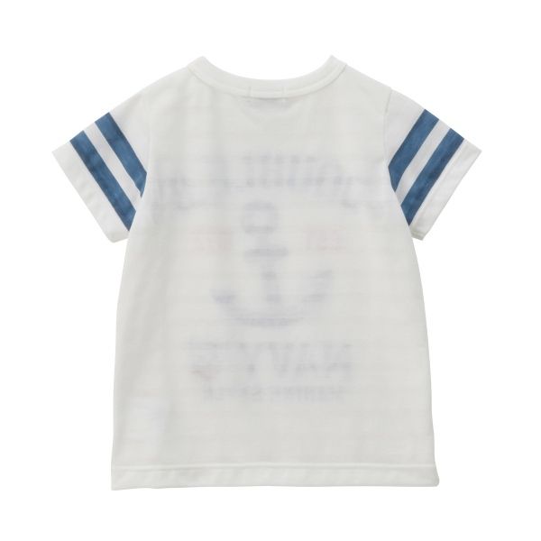 ダブルB★マリンTシャツ★１００★半袖Tシャツ★新品未使用☆ミキハウス☆プッチー ミキハウス ダブルビーmikihouse 透かしボーダーマリン半袖T