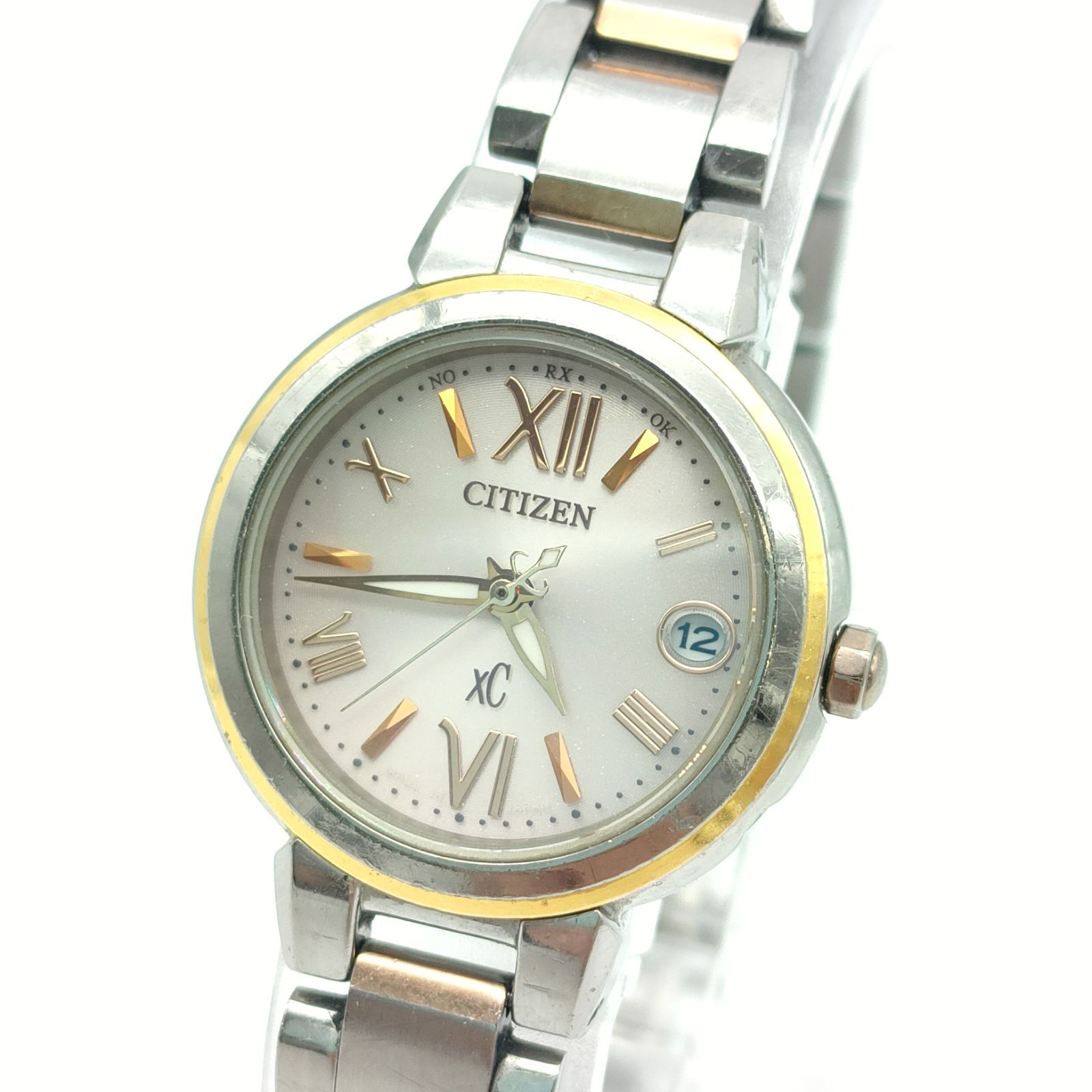 CITIZEN シチズン レディース 腕時計 xC クロス・シー ステンレス ゴールドメッキ クオーツ エコドライブ ソーラー充電 J41