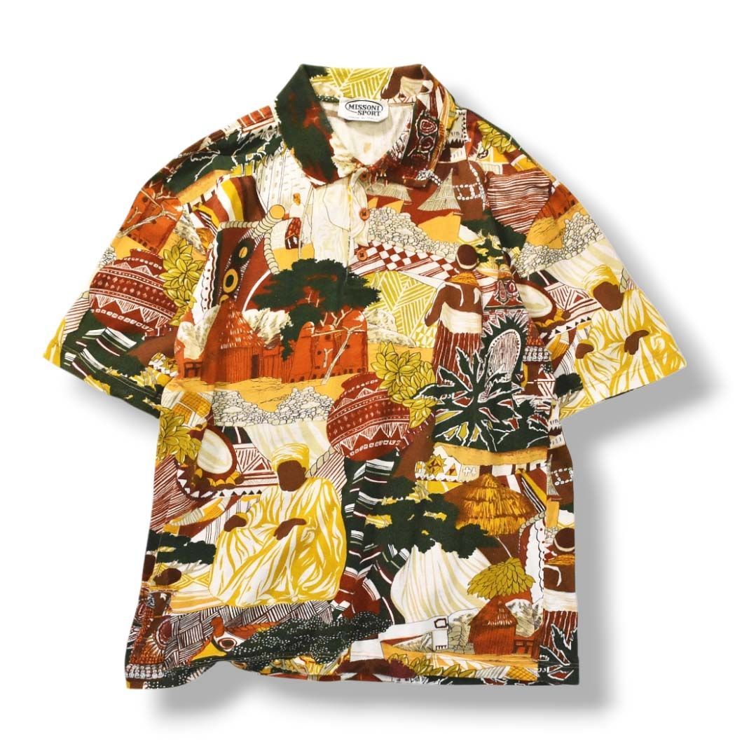 # MISSONI ミッソーニ　イタリア製　総柄 半袖　セットアップ 90sヴィンテージ イタリア製 ミッソーニ スポーツ MISSONI SPORT