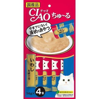 いなば CIAO ちゅーる いわし＆まぐろ 14g×4本入り 1ケース48袋