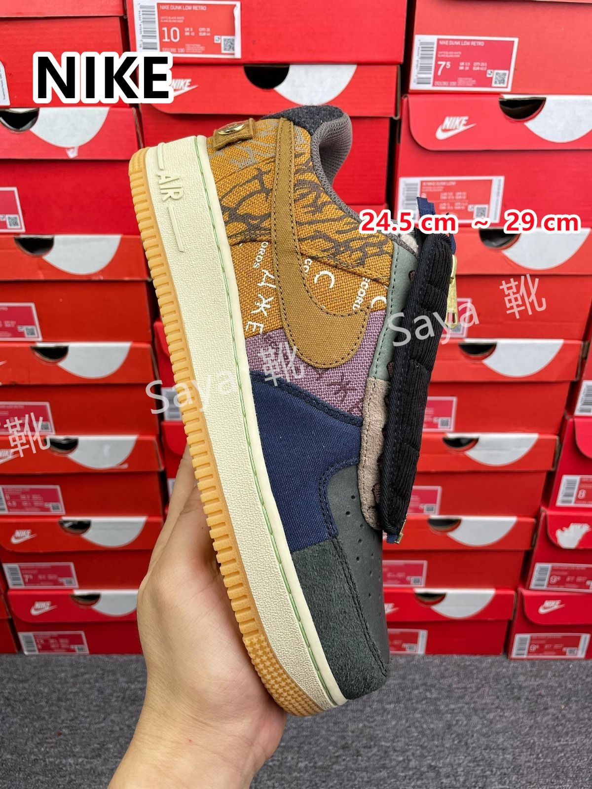 新品 未使用 NIKE ナイキ TRAVIS SCOTT X AIR FORCE 1 LOW 'CACTUS JACK' トラビス・スコット×エア フォース ワン ロー "カクタス ジャック" CN2405-900 男女兼用