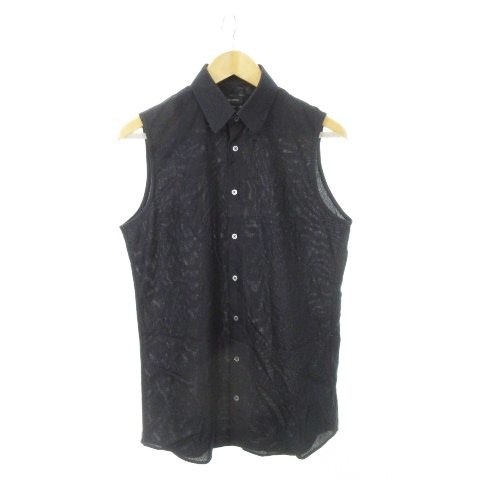 ジルサンダー JIL SANDER ワイシャツ ノースリーブ メッシュ生地