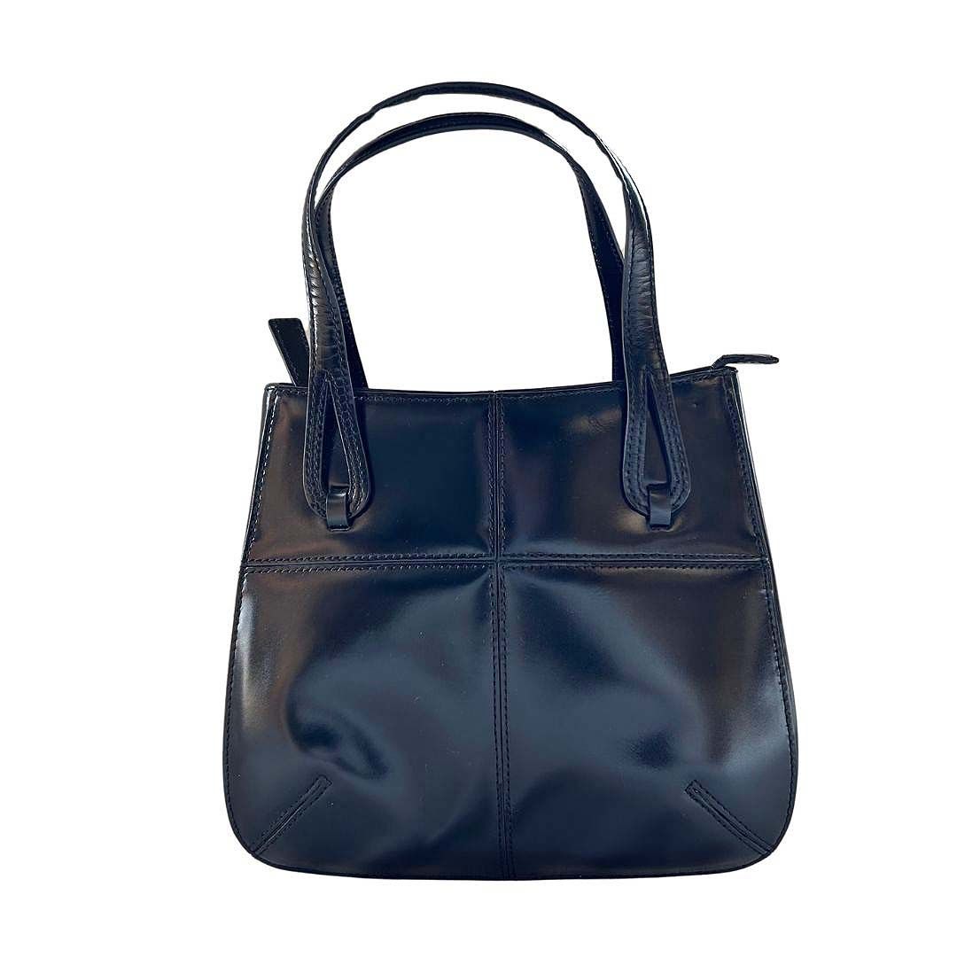 marie claire マリクレール レザー 2ハンドル ブラック シルバー金具  