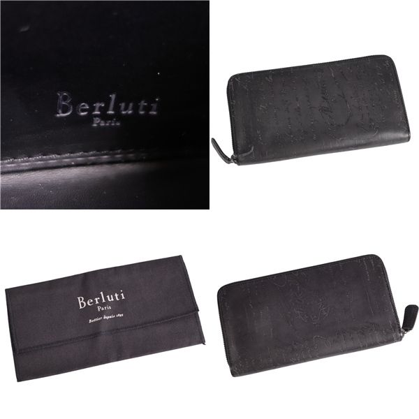 美品 ベルルッティ Berluti 財布 ロングウォレット カリグラフィ