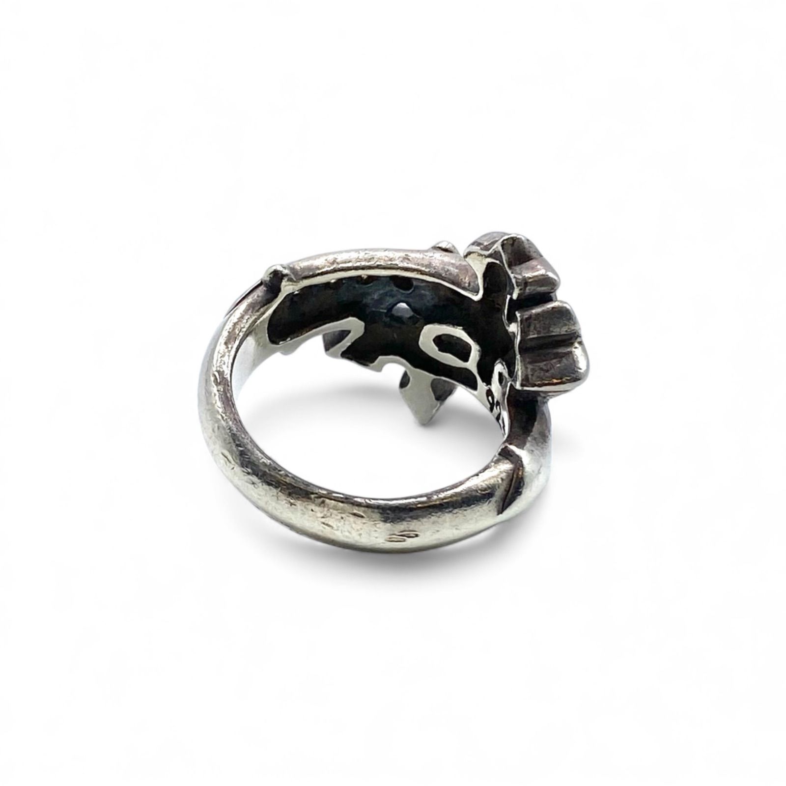 十字の意匠】クロス Silver 925 刻印 90s Vintage Design Ring 