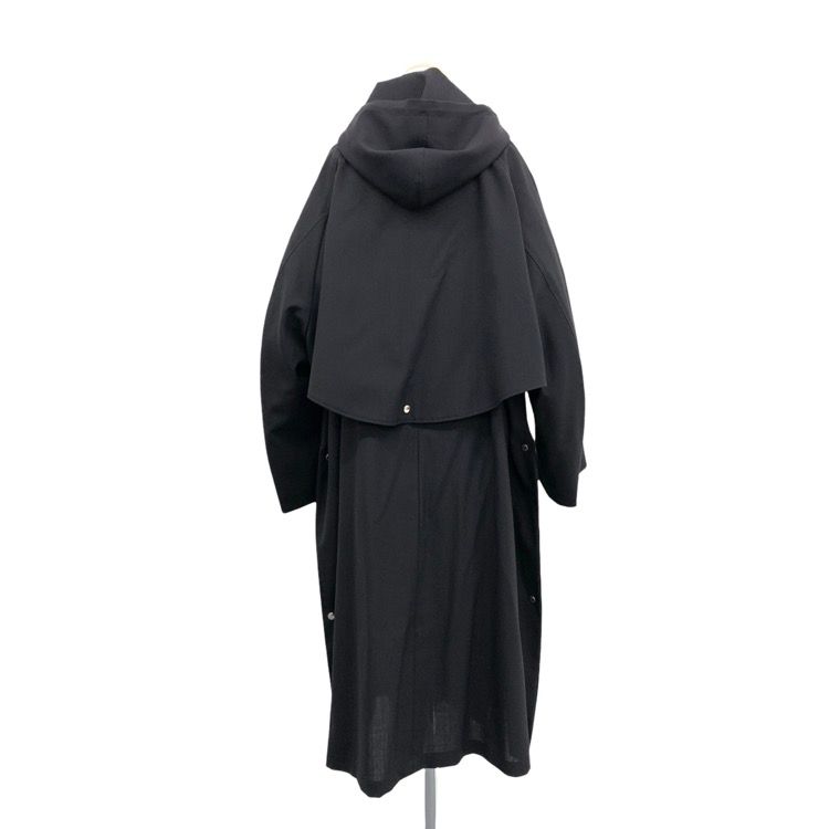 THE RERACS ザ リラクス HIGH TWIST TROPICAL GANSHIN HOODED CAPE COAT 3WAYフーデットケープコート ダークネイビー 21FW-RECT-300L-J