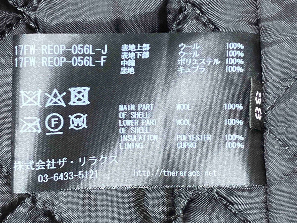 THE RERACS|ザリラクス|ボア付きベスト|ブラック|ホワイト|17FW-RE0P|056L-J|