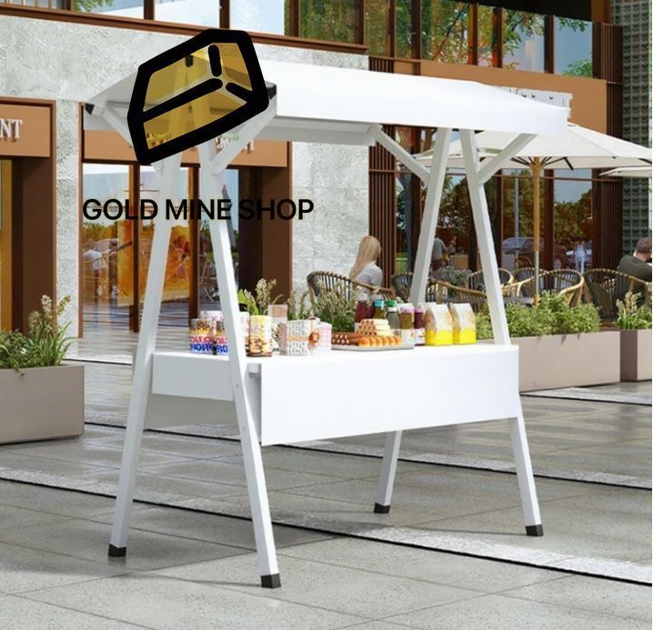 屋台ブース 折りたたみ式屋台 仮設屋台セット 鉄製 防水シート付き 日