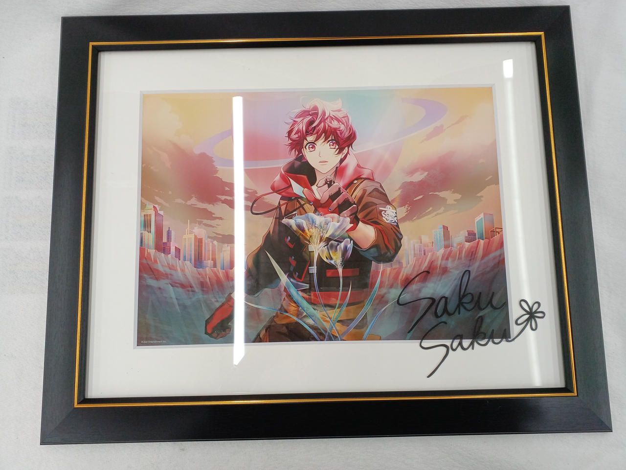 A3! 複製サイン入りキャラファイングラフ 佐久間咲也 額装アート
