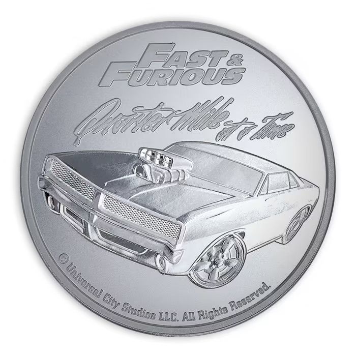 サモア「ワイルドスピード・ゼロヨンだけに生きる」純銀 1オンス 銀貨　2023年 保証書・カプセル付き] 2023年 (新品) サモア「ワイルドスピード