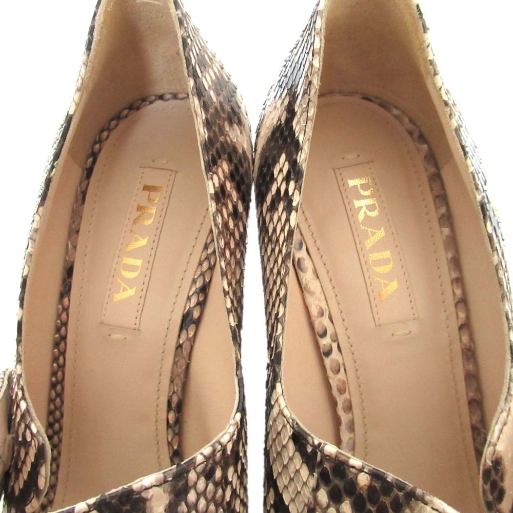 PRADA ピンクベージュ ハイヒール 37 PRADA ピンクベージュ ハイヒール 37 PRADA ピンクベージュ