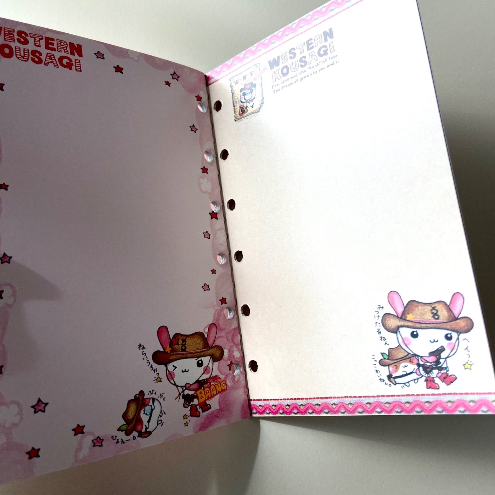 ウエスタンこうさぎ ウエスタンこはむ ウエスタンこぱむだ シール帳