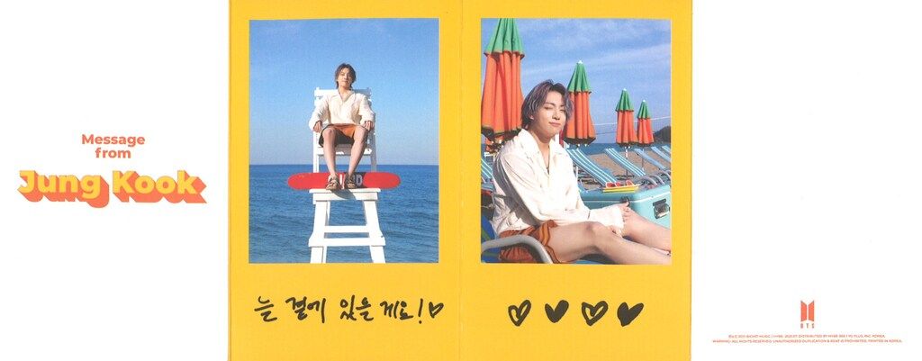 butter ジョングク メッセージカード BTS] BTS Butter Album Official JUNGKOOK Photo card + Message