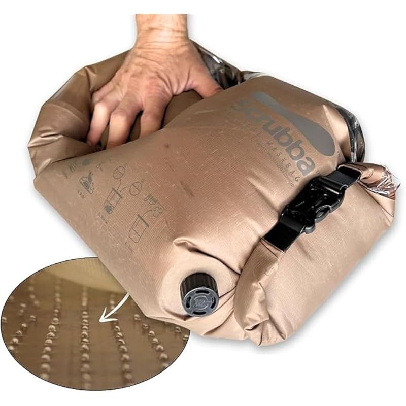 旅行用洗濯袋 Scrubba Washbag スクラバ ウォッシュバッグ 便利トラベルグッズ キャンプ 携帯用洗濯袋 ブラウン 1