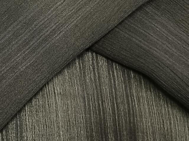 平和屋着物▽道中着 スリーシーズン 春夏秋 塵除け 紗 縞 黒地 ロング