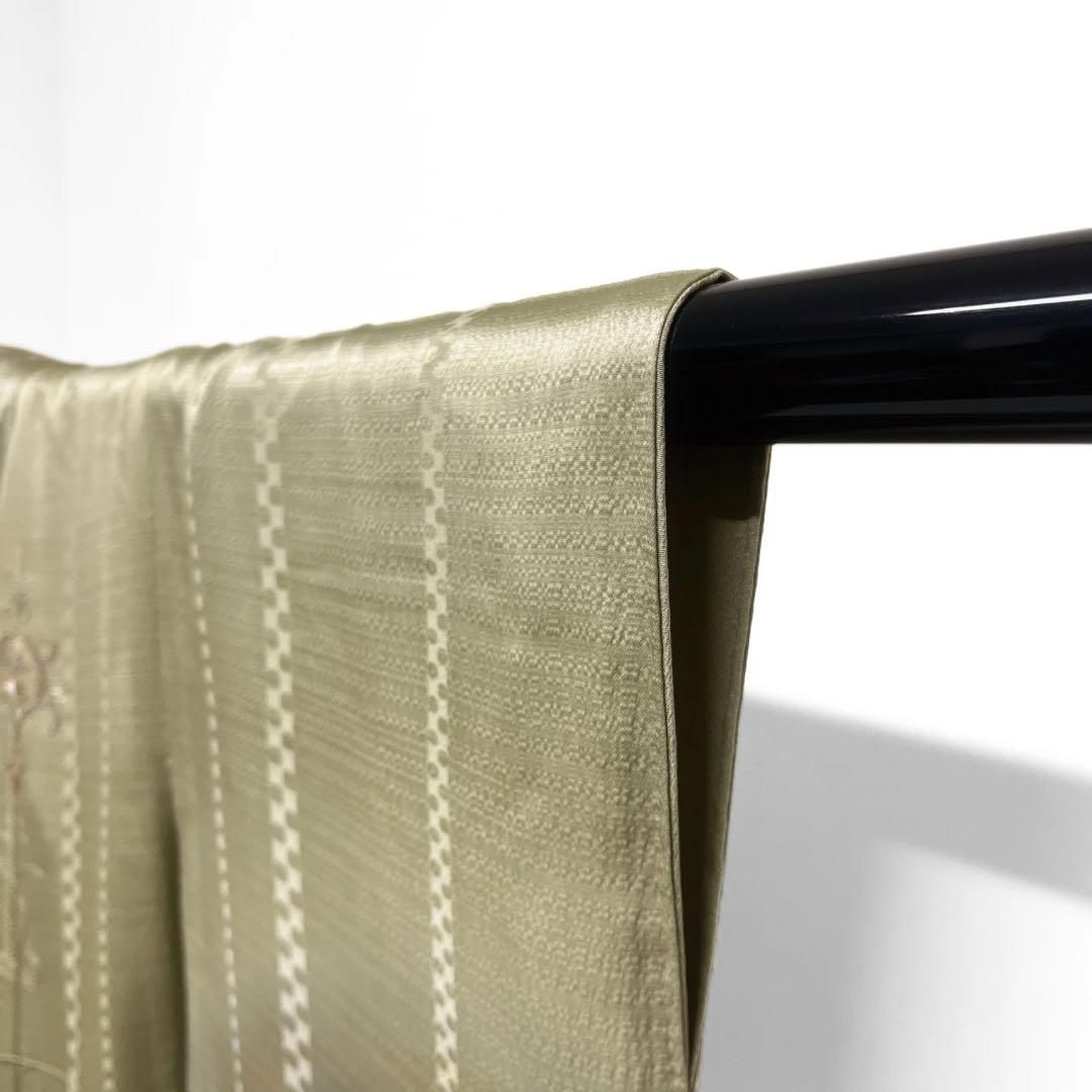 付け下げスワトウ刺繍唐花唐草市松アラベスク着物021a d 