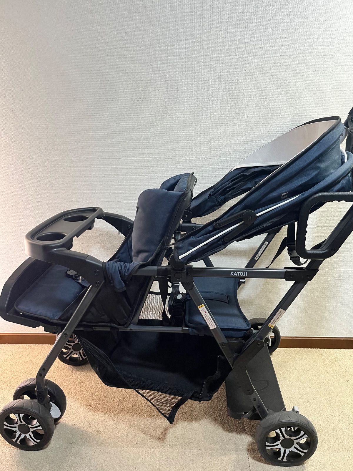 KATOJI 二人乗りベビーカーネイビー 折りたたみ式 KATOJI 二人乗りベビーカーネイビー 折りたたみ式 楽天市場】二