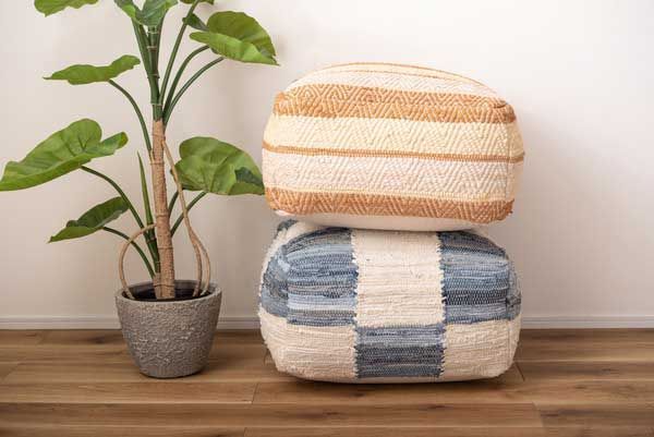 発泡ビーズのビッグクッションスツール スクエア