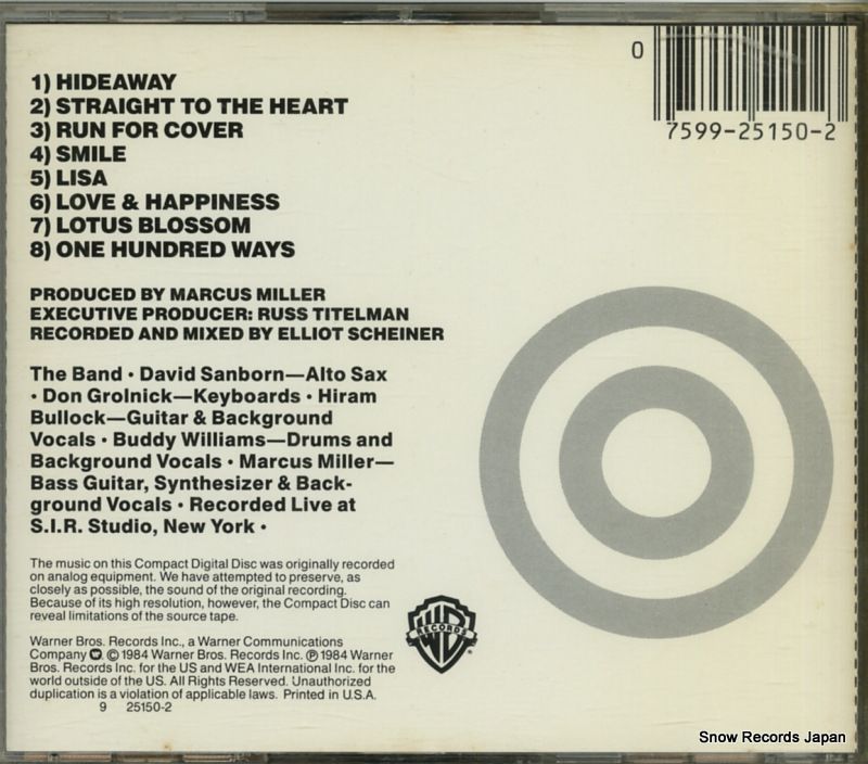 【CD】デヴィッド・サンボーン straight to the heart 925150-2 - メルカリ