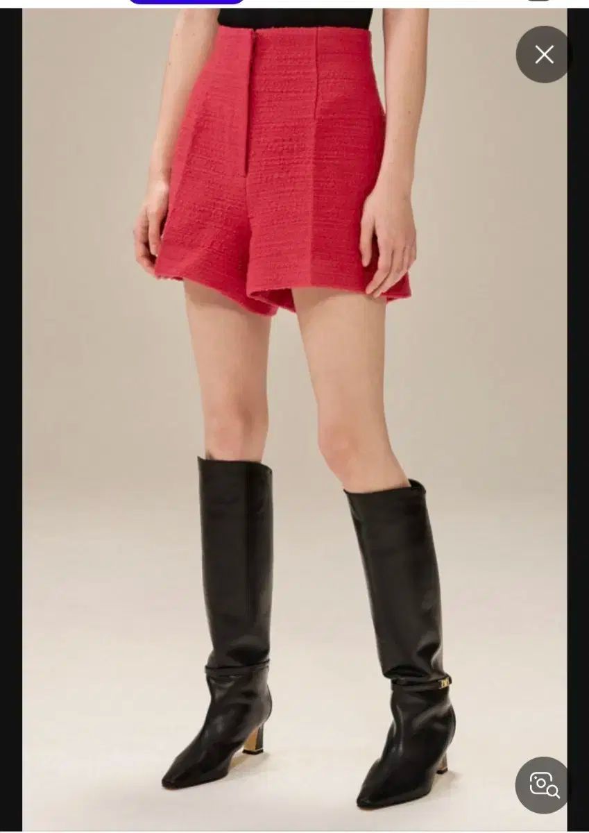 オブジェ ブークレ ウール ショーツ アイボリー 64サイズ