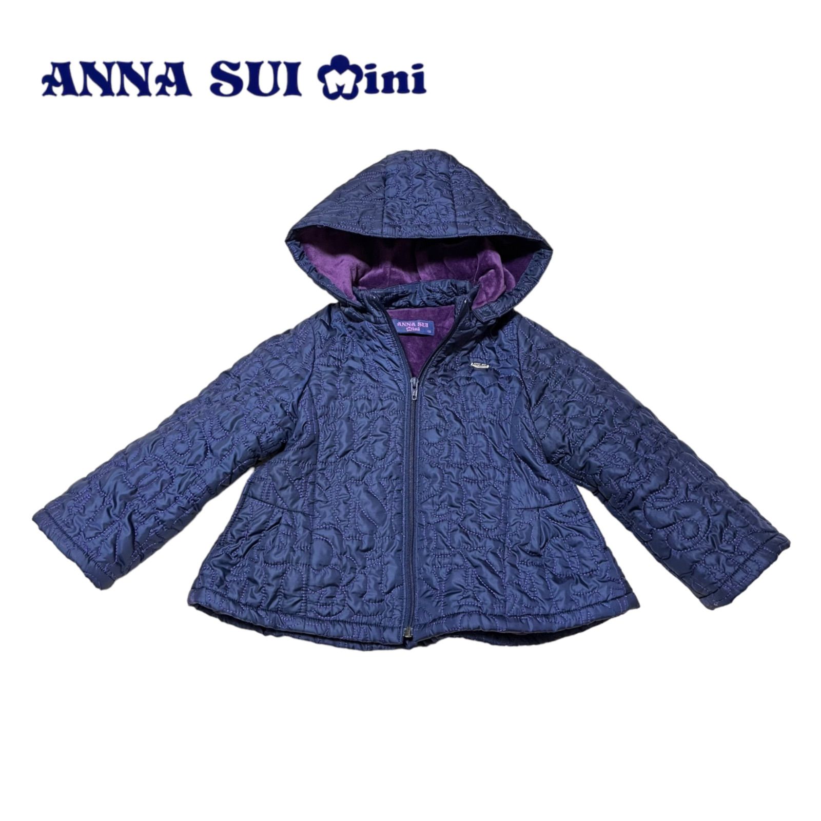 美品】ANNASUI mini アナスイミニ 中綿ロゴキルティングジャケット 