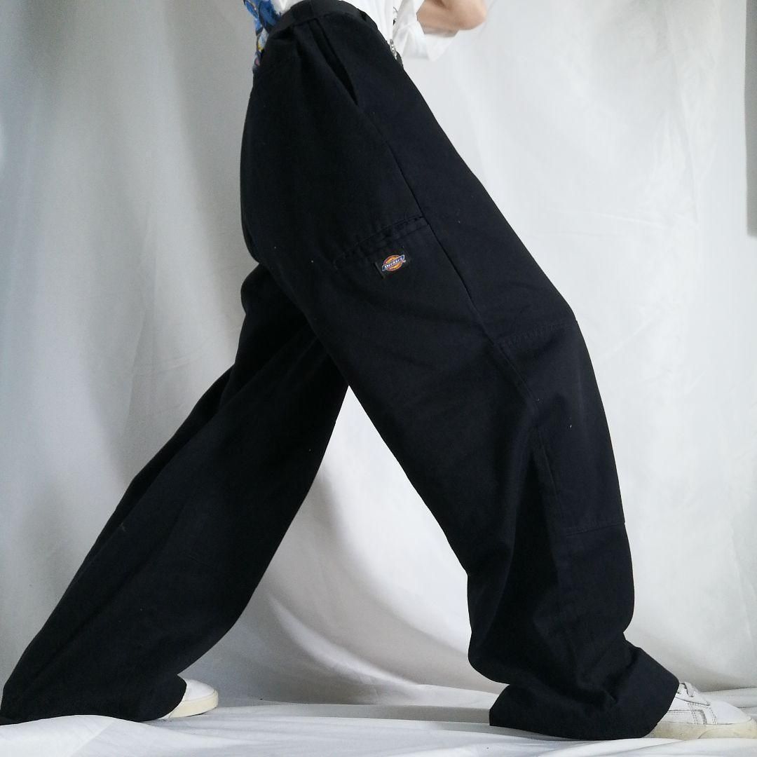 SOUTH POLE〈ダブルニーデザイン ワイドワークパンツ W32 ブラック〉 atmos Heavy Duck Double Knee Work Pants BLACK（アトモス