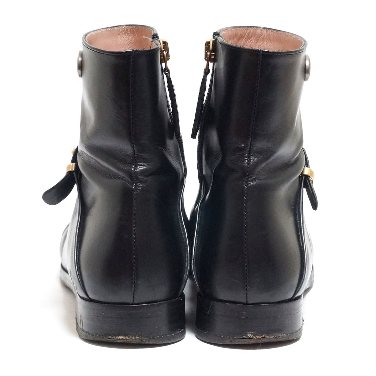 グッチ　黒のショートブーツ GUCCI 未使用品▽GUCCI グッチ 714688 タッセルキルト サイド