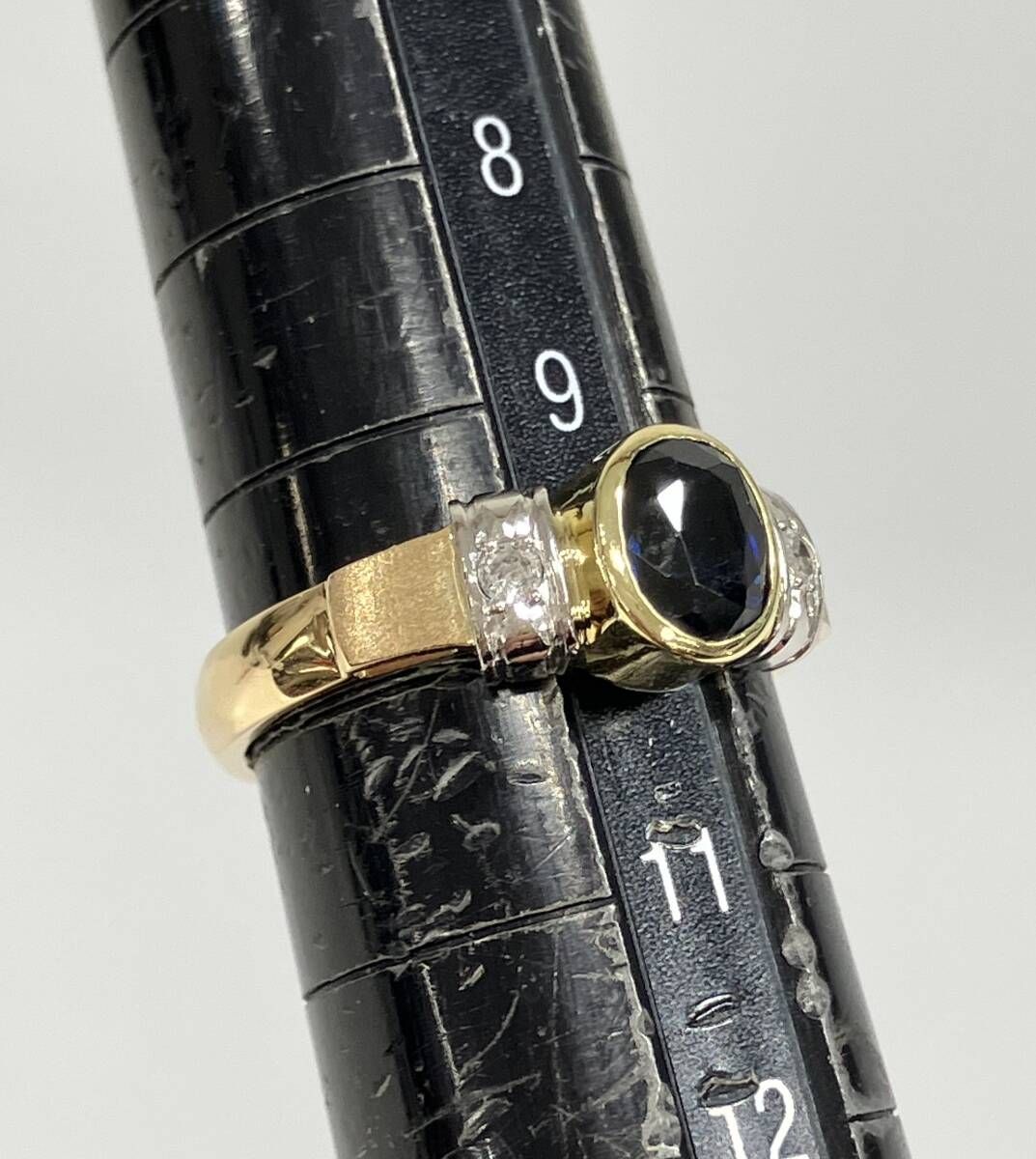 専用【極美品】■リング12.5-13　K18 Pt900 サファイアダイヤモンド K18／Pt900 天然サファイア 天然ダイヤモンド 10号 リング - メルカリ